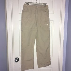 North Face tan/khaki convertible hiking pants, 2